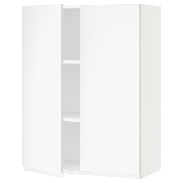 SEKTION Gabin pared 2 puertas c/ estantes, blanco/Voxtorp blanco mate, 76x37x102 cm
