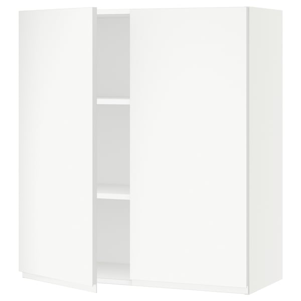 SEKTION Gabin pared 2 puertas c/ estantes, blanco/Voxtorp blanco mate, 91x37x102 cm