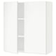 SEKTION Gabin pared 2 puertas c/ estantes, blanco/Voxtorp blanco mate, 91x37x102 cm