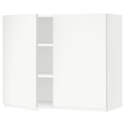 SEKTION Gabin pared 2 puertas c/ estantes, blanco/Voxtorp blanco mate, 91x37x76 cm