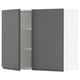 SEKTION Gabin pared 2 puertas c/ estantes, blanco/Voxtorp gris oscuro, 91x37x76 cm