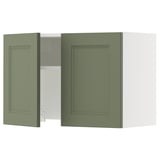 SEKTION Gabin pared 2 puertas p/ campana, blanco/Axstad verde grisáceo, 76x37x51 cm