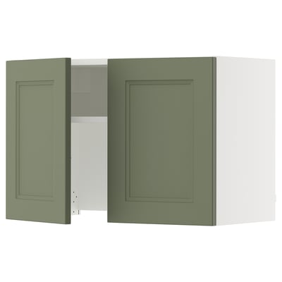 SEKTION Gabin pared 2 puertas p/ campana, blanco/Axstad verde grisáceo, 76x37x51 cm