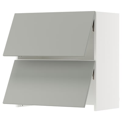 SEKTION Gabin pared 2 puertas p/ campana, blanco/Havstorp gris claro, 76x37x76 cm