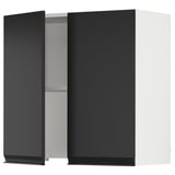 SEKTION Gabin pared 2 puertas p/ campana, blanco/Upplöv Carbón mate, 76x37x76 cm
