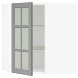 SEKTION Gabin pared esquina 1 puerta c/ests, blanco/Bodbyn gris, 66x37x76 cm