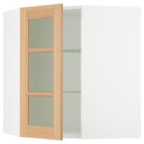 SEKTION Gabin pared esquina 1 puerta c/ests, blanco/Vedhamn roble, 66x37x76 cm