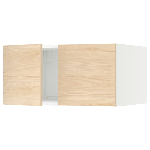 SEKTION Gabin sup p/ refrigerador 2 puertas, blanco/Askersund efecto fresno claro, 76x61x38 cm
