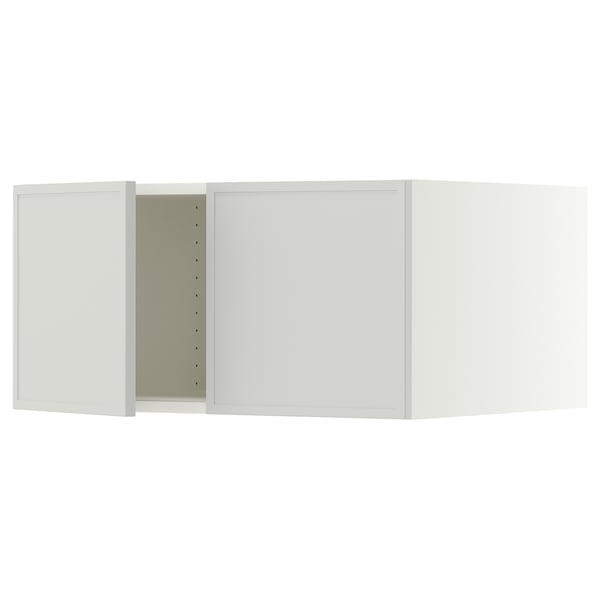 SEKTION Gabin sup p/ refrigerador 2 puertas, blanco/Aspudden gris claro, 76x61x38 cm