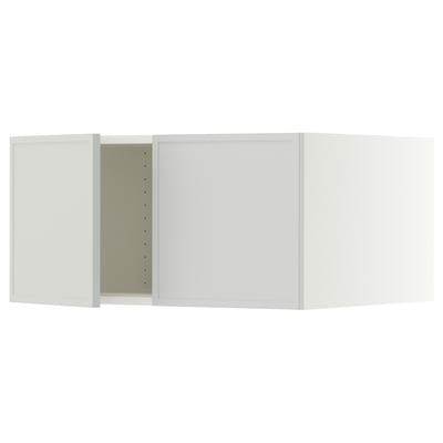 SEKTION Gabin sup p/ refrigerador 2 puertas, blanco/Aspudden gris claro, 76x61x38 cm