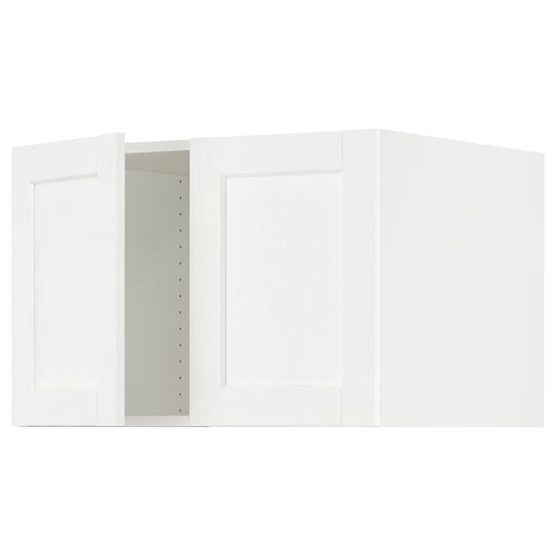 SEKTION Gabin sup p/ refrigerador 2 puertas, blanco Enköping/blanco efecto madera, 76x61x51 cm