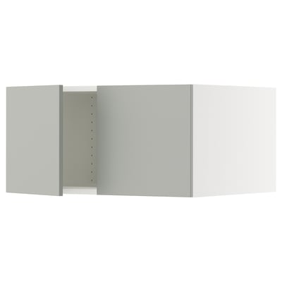 SEKTION Gabin sup p/ refrigerador 2 puertas, blanco/Havstorp gris claro, 76x61x38 cm