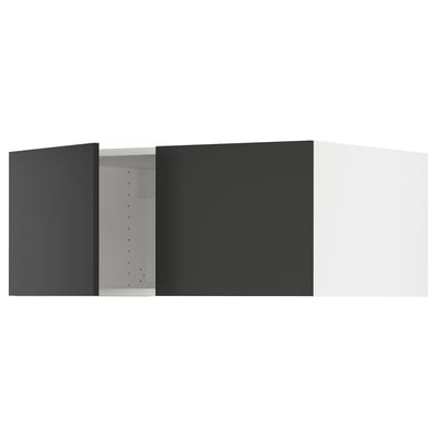 SEKTION Gabin sup p/ refrigerador 2 puertas, blanco/Nickebo Carbón mate, 91x61x38 cm