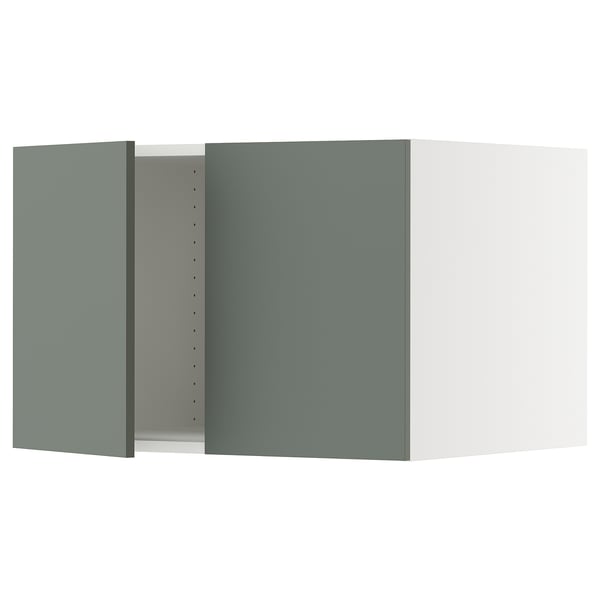 SEKTION Gabin sup p/ refrigerador 2 puertas, blanco/Nickebo Verde grisáceo mate, 76x61x51 cm