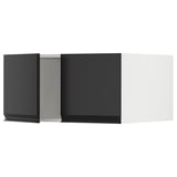 SEKTION Gabin sup p/ refrigerador 2 puertas, blanco/Upplöv Carbón mate, 76x61x38 cm