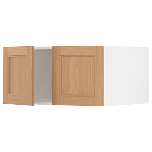 SEKTION Gabin sup p/ refrigerador 2 puertas, blanco/Vedhamn roble, 76x61x38 cm