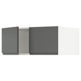 SEKTION Gabin sup p/ refrigerador 2 puertas, blanco/Voxtorp gris oscuro, 91x61x38 cm