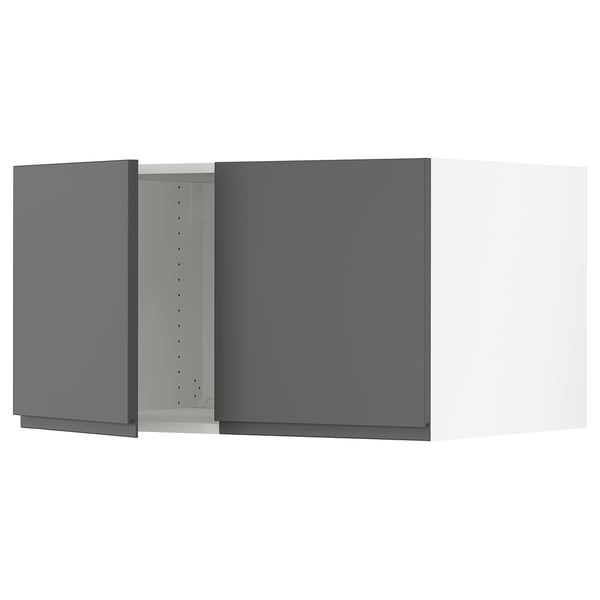SEKTION Gabin sup p/ refrigerador 2 puertas, blanco/Voxtorp gris oscuro, 91x61x51 cm