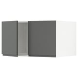 SEKTION Gabin sup p/ refrigerador 2 puertas, blanco/Voxtorp gris oscuro, 91x61x51 cm
