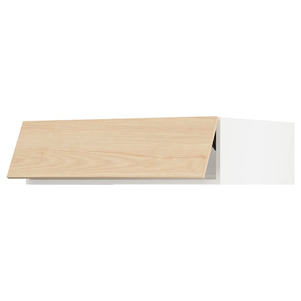 SEKTION Gabin sup p/refrigerador, blanco/Askersund efecto fresno claro, 91x61x25 cm