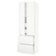 SEKTION Gabinete alto 2 puertas 4 cajones, blanco/Voxtorp blanco mate, 76x61x229 cm