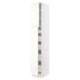 SEKTION Gabinete alto 2 puertas 5 cajones, blanco/Vallstena blanco, 38x61x229 cm