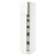 SEKTION Gabinete alto 2 puertas 5 cajones, blanco/Vallstena blanco, 46x61x203 cm