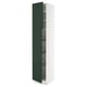 SEKTION Gabinete alto 2 puertas c/canasta, blanco/Havstorp Verde oscuro, 46x61x229 cm