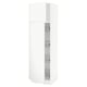 SEKTION Gabinete alto 2 puertas c/canasta, blanco/Voxtorp blanco mate, 61x61x203 cm