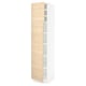 SEKTION Gabinete alto 2 puertas c/estantes, blanco/Askersund efecto fresno claro, 46x61x203 cm
