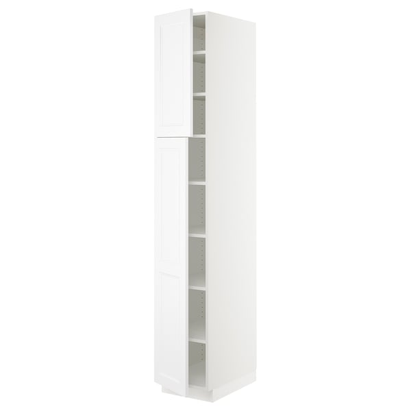 SEKTION Gabinete alto 2 puertas c/estantes, blanco/Axstad blanco mate, 38x61x229 cm