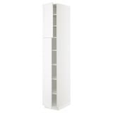 SEKTION Gabinete alto 2 puertas c/estantes, blanco/Axstad blanco mate, 38x61x229 cm
