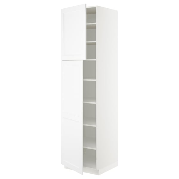SEKTION Gabinete alto 2 puertas c/estantes, blanco/Axstad blanco mate, 61x61x229 cm
