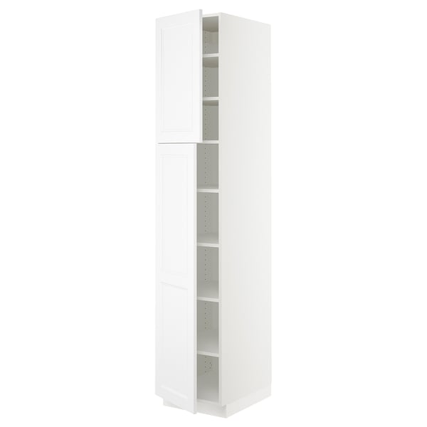 SEKTION Gabinete alto 2 puertas c/estantes, blanco/Axstad blanco mate, 46x61x229 cm