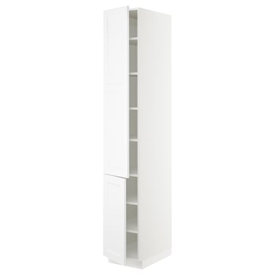 SEKTION Gabinete alto 2 puertas c/estantes, blanco/Axstad blanco mate, 38x61x229 cm
