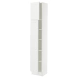 SEKTION Gabinete alto 2 puertas c/estantes, blanco/Axstad blanco mate, 38x37x203 cm
