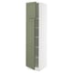 SEKTION Gabinete alto 2 puertas c/estantes, blanco/Axstad verde grisáceo, 46x61x203 cm