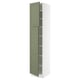SEKTION Gabinete alto 2 puertas c/estantes, blanco/Axstad verde grisáceo, 46x61x229 cm