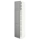 SEKTION Gabinete alto 2 puertas c/estantes, blanco/Bodbyn gris, 46x61x203 cm