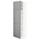 SEKTION Gabinete alto 2 puertas c/estantes, blanco/Bodbyn gris, 61x61x203 cm
