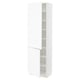 SEKTION Gabinete alto 2 puertas c/estantes, blanco Enköping/blanco efecto madera, 61x37x203 cm