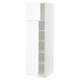 SEKTION Gabinete alto 2 puertas c/estantes, blanco Enköping/blanco efecto madera, 61x61x203 cm