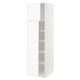 SEKTION Gabinete alto 2 puertas c/estantes, blanco Enköping/blanco efecto madera, 61x61x203 cm