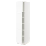 SEKTION Gabinete alto 2 puertas c/estantes, blanco Enköping/blanco efecto madera, 46x61x203 cm