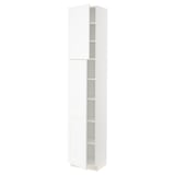 SEKTION Gabinete alto 2 puertas c/estantes, blanco Enköping/blanco efecto madera, 46x37x229 cm