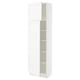 SEKTION Gabinete alto 2 puertas c/estantes, blanco Enköping/blanco efecto madera, 61x37x203 cm