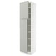 SEKTION Gabinete alto 2 puertas c/estantes, blanco/Havstorp gris claro, 61x61x229 cm