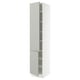 SEKTION Gabinete alto 2 puertas c/estantes, blanco/Havstorp gris claro, 46x61x229 cm