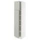 SEKTION Gabinete alto 2 puertas c/estantes, blanco/Havstorp gris claro, 46x61x203 cm