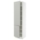 SEKTION Gabinete alto 2 puertas c/estantes, blanco/Havstorp gris claro, 61x61x229 cm